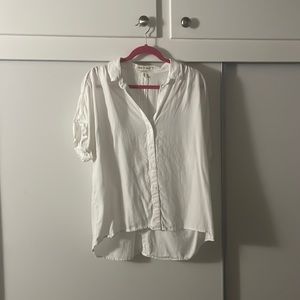 Anthropologie/cloth & stone button-up; white, size m